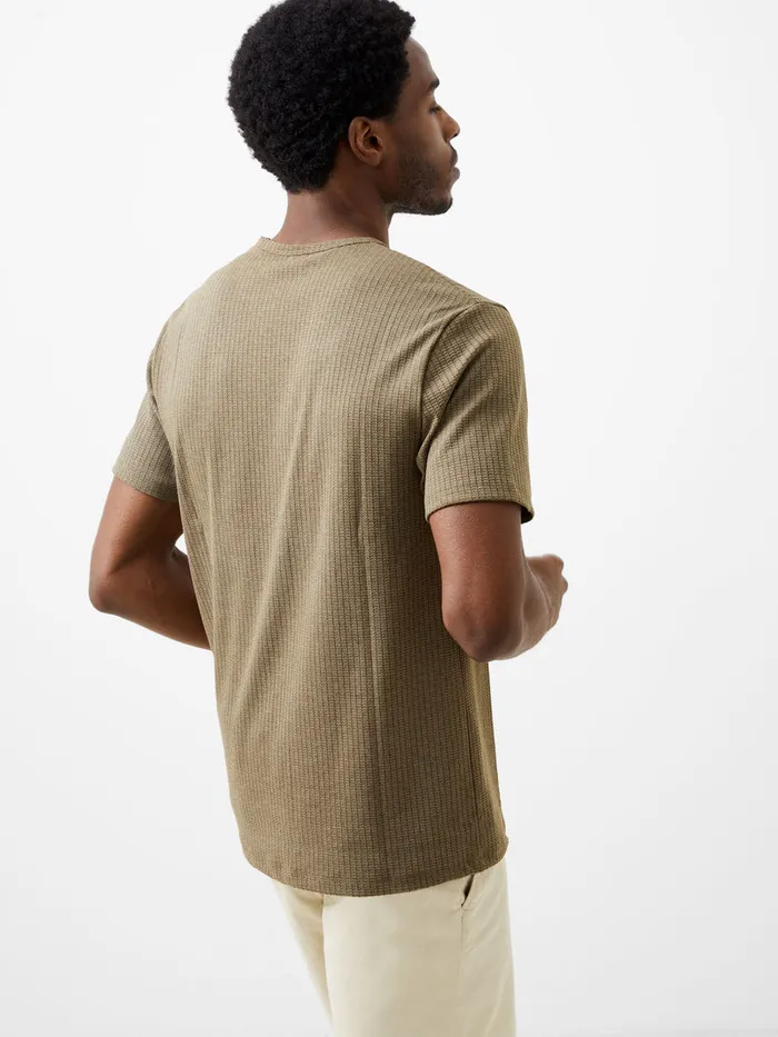 Man TShirts and Polo Shirts French Connection Ladder Texture TShirt Olive Man TShirts and Polo Shirts French Connection Ladder Texture TShirt Olive
