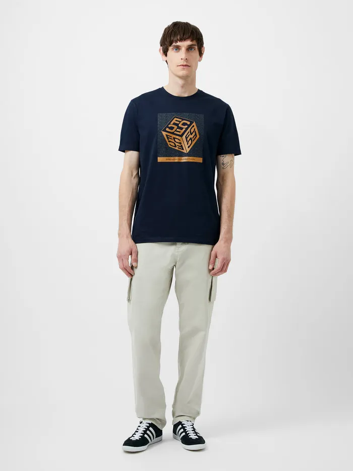 Man TShirts and Polo Shirts French Connection Large Dice Organic Graphic TShirt Marine Man TShirts and Polo Shirts French Connection Large Dice Organic Graphic TShirt Marine