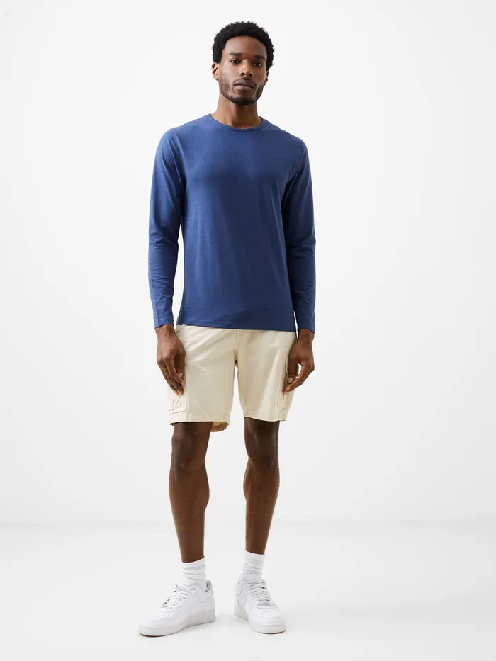 Man TShirts and Polo Shirts French Connection Long Sleeve Stretch TShirt Navy Mel Man TShirts and Polo Shirts French Connection Long Sleeve Stretch TShirt Navy Mel