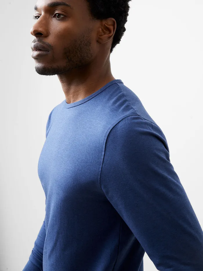 Man TShirts and Polo Shirts French Connection Long Sleeve Stretch TShirt Navy Mel Man TShirts and Polo Shirts French Connection Long Sleeve Stretch TShirt Navy Mel
