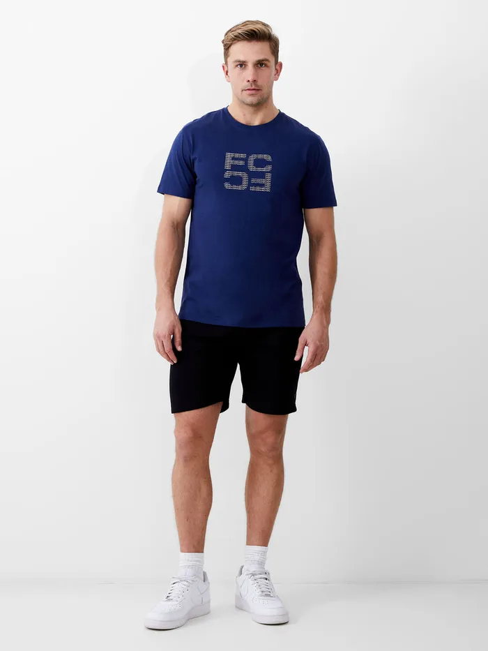 Man TShirts and Polo Shirts French Connection Mirror Repeat Logo Organic Graphic TShirt Navy Man TShirts and Polo Shirts French Connection Mirror Repeat Logo Organic Graphic TShirt Navy