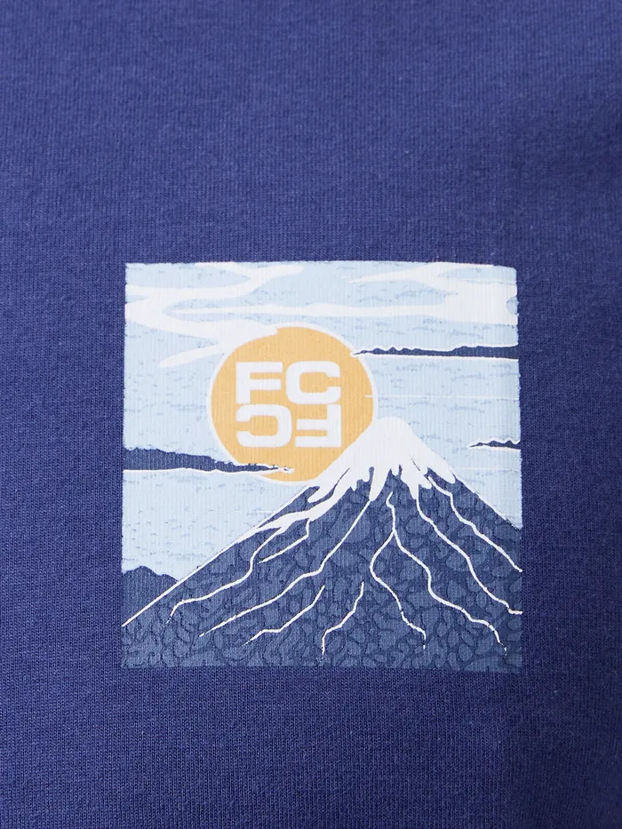 Man TShirts and Polo Shirts French Connection Mount Fuji Organic Graphic TShirt Indigo Blue Man TShirts and Polo Shirts French Connection Mount Fuji Organic Graphic TShirt Indigo Blue