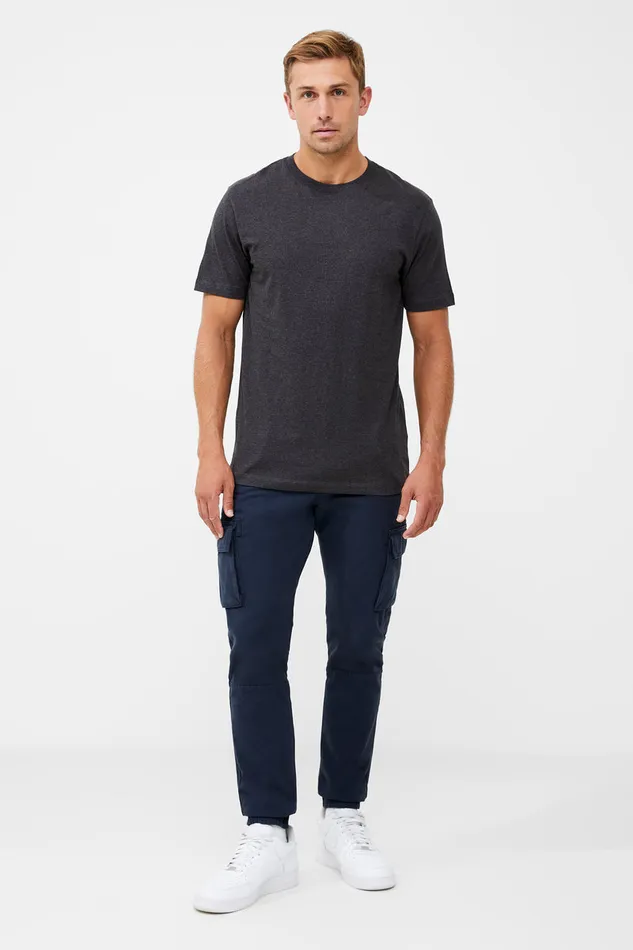 Man TShirts and Polo Shirts French Connection Organic Cotton Classic TShirt Charcoal Mel Man TShirts and Polo Shirts French Connection Organic Cotton Classic TShirt Charcoal Mel