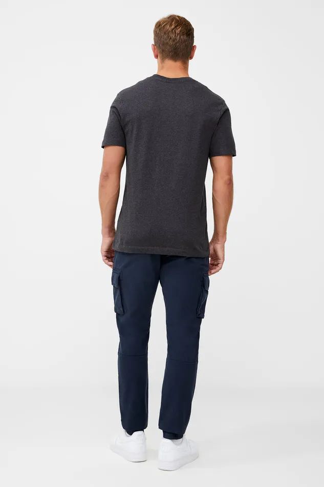 Man TShirts and Polo Shirts French Connection Organic Cotton Classic TShirt Charcoal Mel Man TShirts and Polo Shirts French Connection Organic Cotton Classic TShirt Charcoal Mel