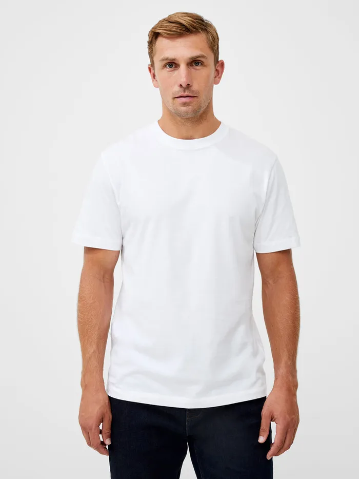 Man TShirts and Polo Shirts French Connection Organic Cotton Classic TShirt Linen White Man TShirts and Polo Shirts French Connection Organic Cotton Classic TShirt Linen White
