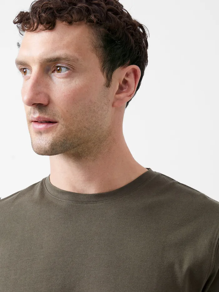 Man TShirts and Polo Shirts French Connection Organic Cotton TShirt Olive