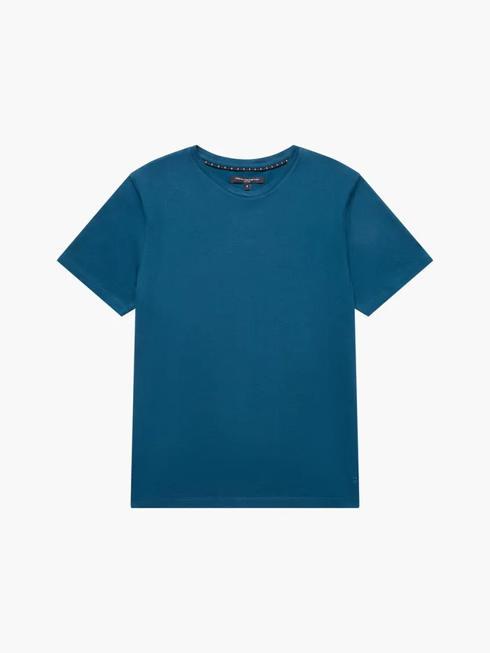 Man TShirts and Polo Shirts French Connection Organic Cotton TShirt Teal Blue