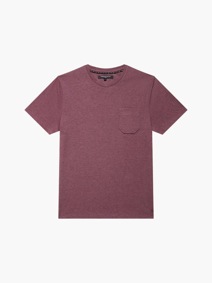 Man TShirts and Polo Shirts French Connection Organic Pocket TShirt Burgandy Mel Man TShirts and Polo Shirts French Connection Organic Pocket TShirt Burgandy Mel