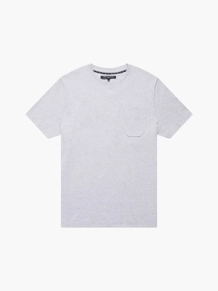 Man TShirts and Polo Shirts French Connection Organic Pocket TShirt Light Grey Mel