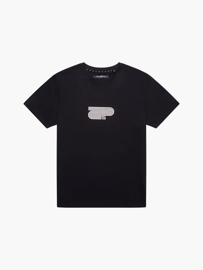 Man TShirts and Polo Shirts French Connection Organic Winding Logo Graphic TShirt Black