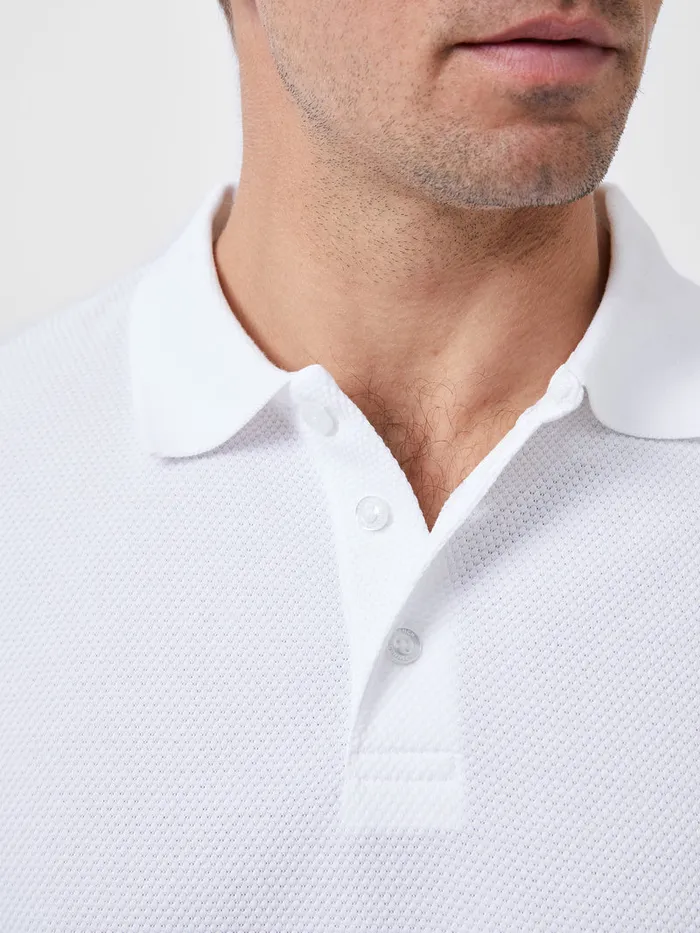 Man TShirts and Polo Shirts French Connection Popcorn Polo Shirt White
