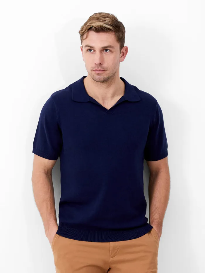 Man TShirts and Polo Shirts French Connection Resort Short Sleeve Polo Shirt Navy Man TShirts and Polo Shirts French Connection Resort Short Sleeve Polo Shirt Navy