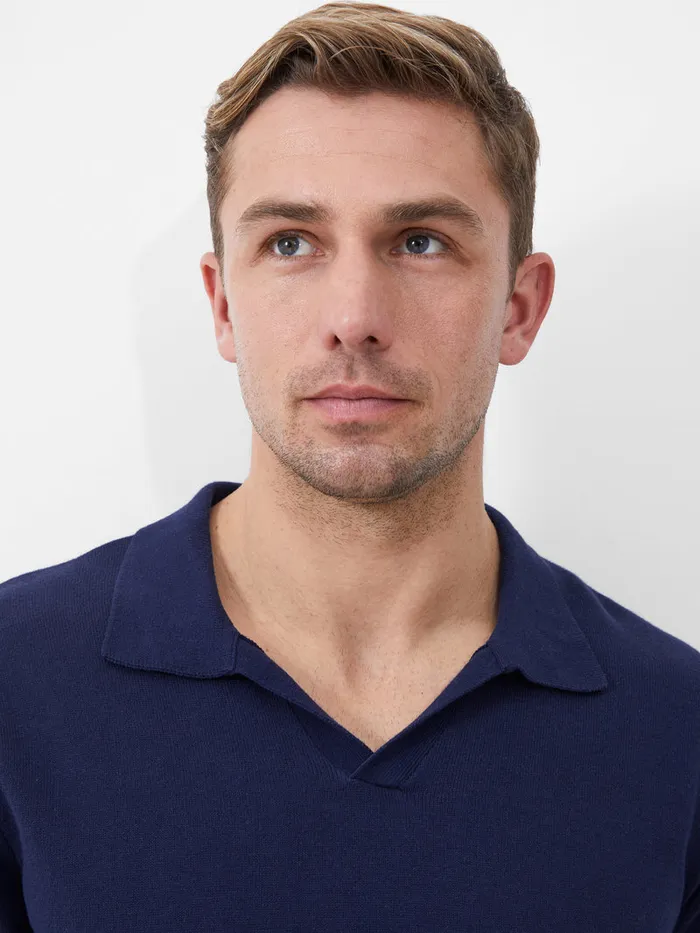 Man TShirts and Polo Shirts French Connection Resort Short Sleeve Polo Shirt Navy Man TShirts and Polo Shirts French Connection Resort Short Sleeve Polo Shirt Navy
