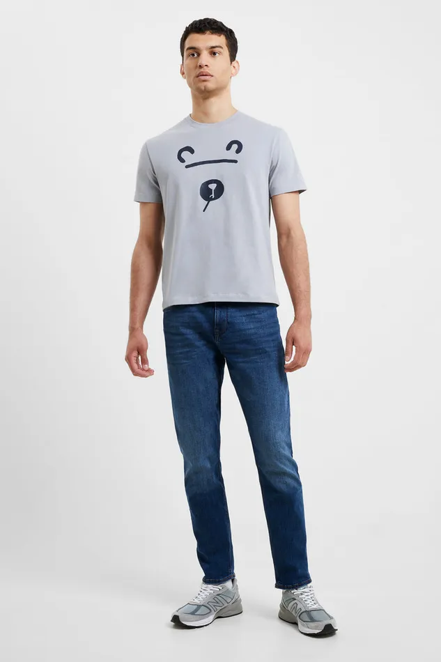 Man TShirts and Polo Shirts French Connection Shadow Bear TShirt Sleet Grey Man TShirts and Polo Shirts French Connection Shadow Bear TShirt Sleet Grey