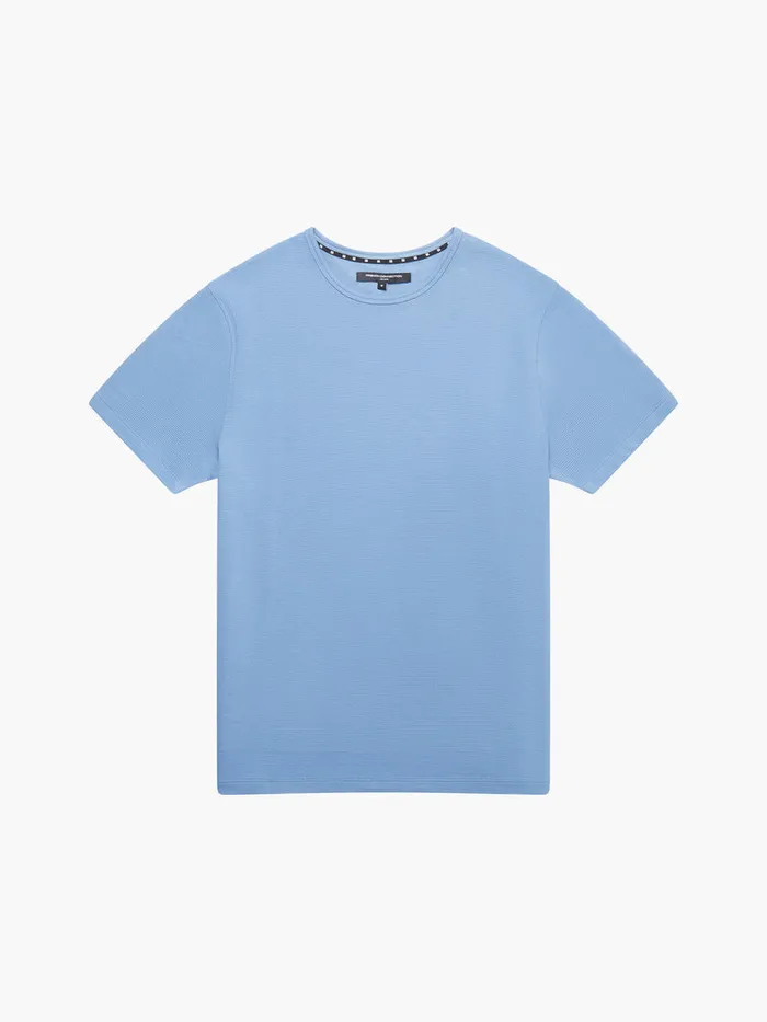 Man TShirts and Polo Shirts French Connection Short Sleeve Ottoman Texture TShirt Steel Blue Man TShirts and Polo Shirts French Connection Short Sleeve Ottoman Texture TShirt Steel Blue