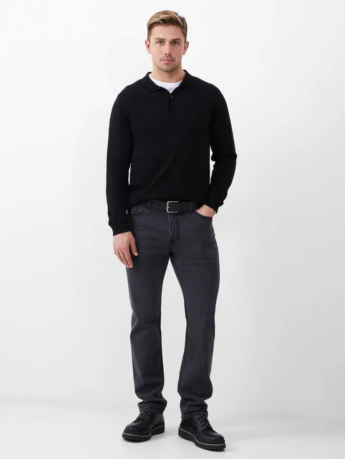Man Trousers French Connection Denim Jeans Dark Grey Reg