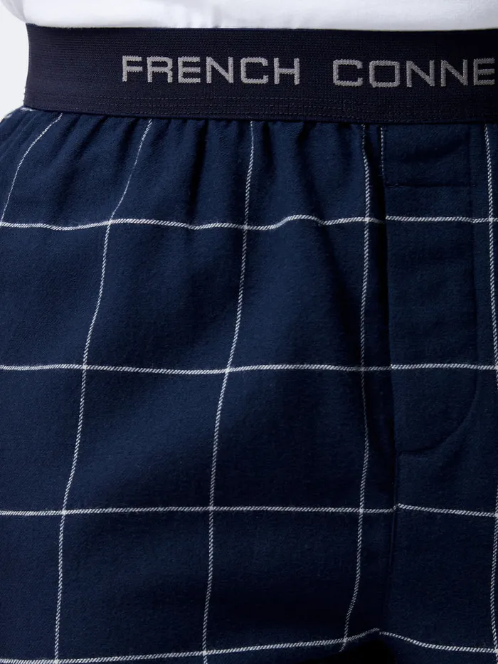 Man Trousers French Connection French Connection PJ Flannel Pants Marinewhite Man Trousers French Connection French Connection PJ Flannel Pants Marinewhite