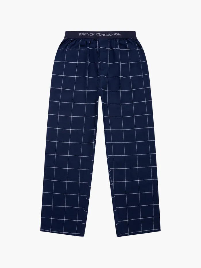 Man Trousers French Connection French Connection PJ Flannel Pants Marinewhite Man Trousers French Connection French Connection PJ Flannel Pants Marinewhite