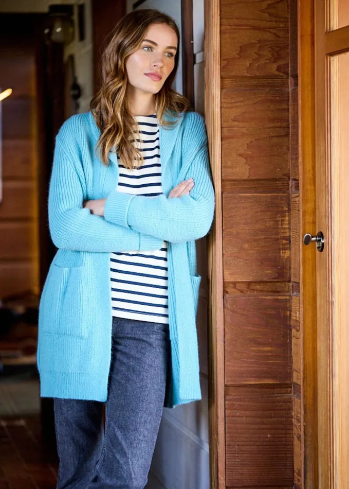 Mane Long Shawl Collar Jacket Mohair Blend Jade Women Saint James Sweaters Cardigans and Jackets