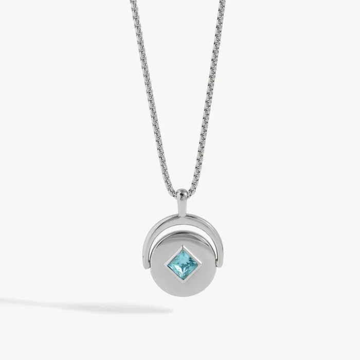 March Birthstone And Flower Flip Charm Necklace Stainless Steel Gold Women Alex And Ani Birthday March Birthstone And Flower Flip Charm Necklace Stainless Steel Gold Women Alex And Ani Birthday
