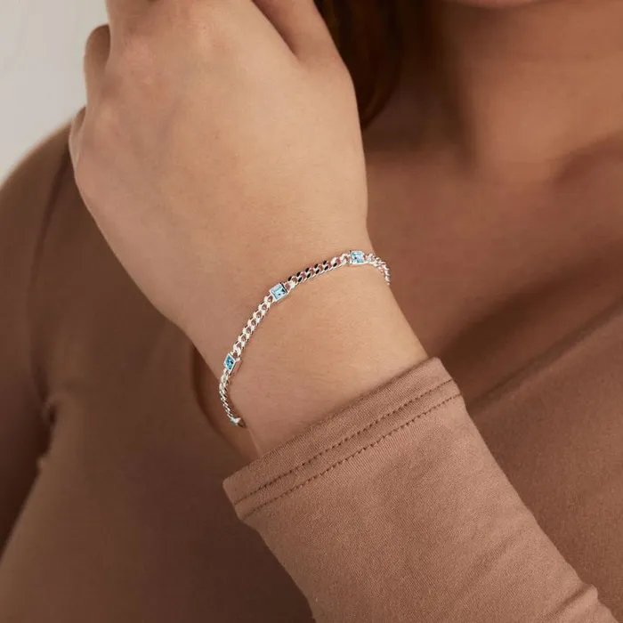 March Birthstone Aquamarine Curb Chain Bracelet Silver Women Alex And Ani Luck Prosperity March Birthstone Aquamarine Curb Chain Bracelet Silver Women Alex And Ani Luck Prosperity