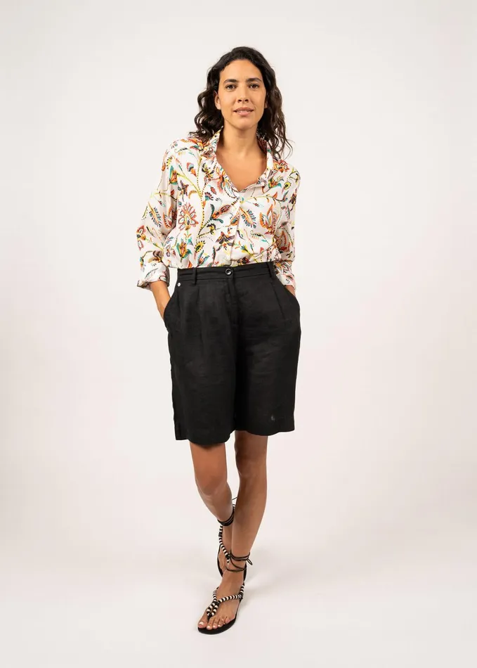 Marion Printed Shirt With Long Sleeves 100 Cotton Summerivory Women Saint James TShirts and Tops