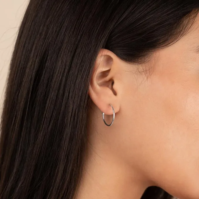 Medium Hoop Earrings 14kt Rose Gold Over Sterling Silver Women Alex And Ani Fine Jewelry Medium Hoop Earrings 14kt Rose Gold Over Sterling Silver Women Alex And Ani Fine Jewelry