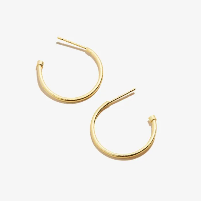 Medium Hoop Earrings 14kt Rose Gold Over Sterling Silver Women Alex And Ani Fine Jewelry Medium Hoop Earrings 14kt Rose Gold Over Sterling Silver Women Alex And Ani Fine Jewelry