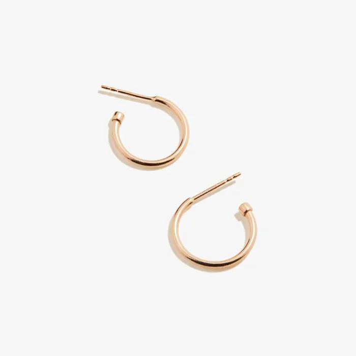Medium Hoop Earrings 14kt Rose Gold Over Sterling Silver Women Alex And Ani Fine Jewelry Medium Hoop Earrings 14kt Rose Gold Over Sterling Silver Women Alex And Ani Fine Jewelry