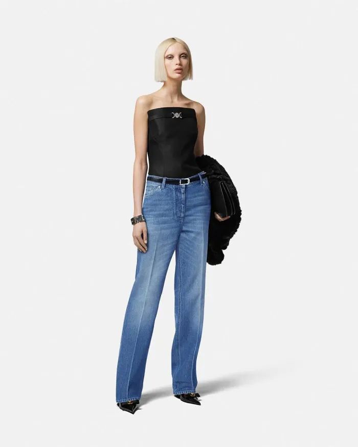 Medusa 03995 Boyfriend Jeans Blue Women Versace Suits