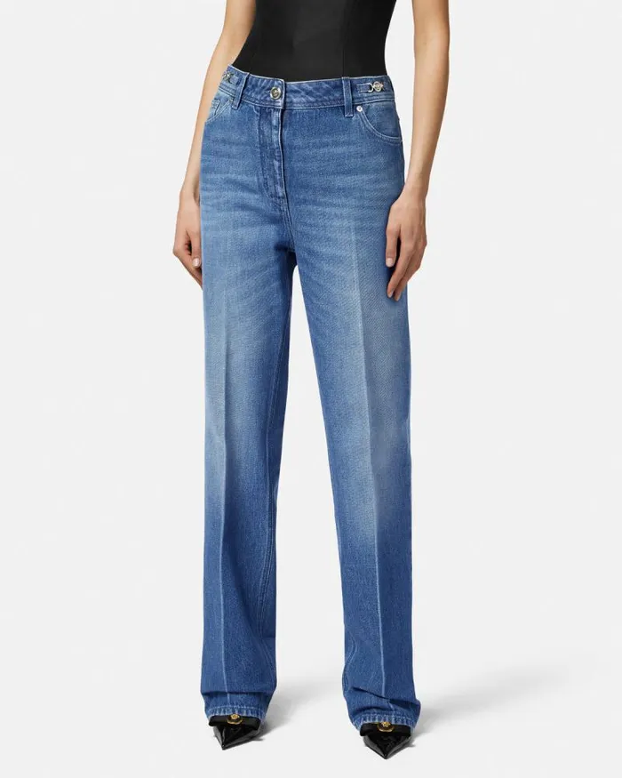 Medusa 03995 Boyfriend Jeans Blue Women Versace Suits