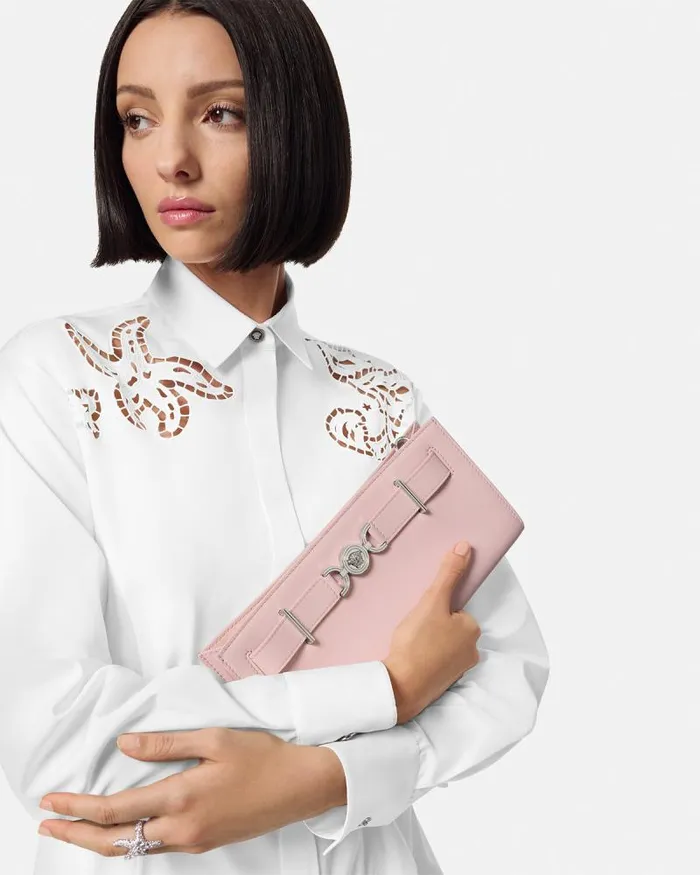 Medusa 03995 Clutch Light Pink Women Versace Mini Bags and Clutches