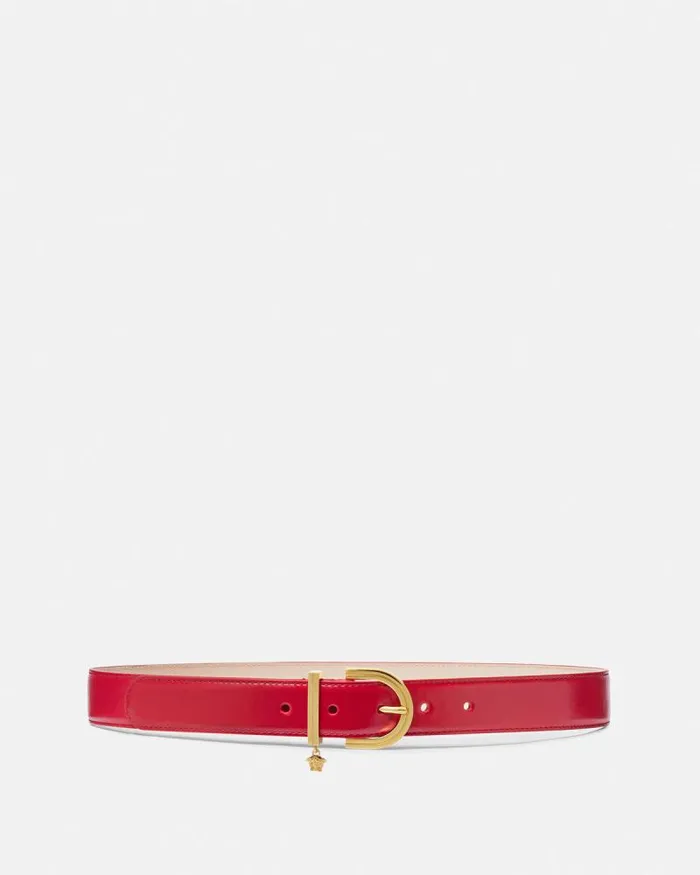 Medusa 03995 Leather Belt 3 Cm Red Women Versace Belts