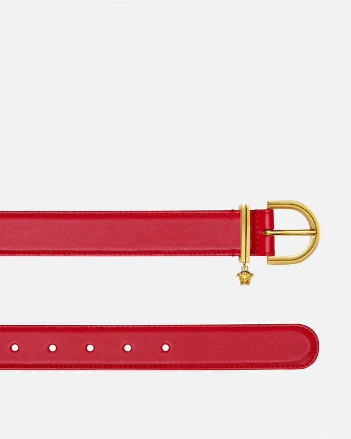 Medusa 03995 Leather Belt 3 Cm Red Women Versace Belts