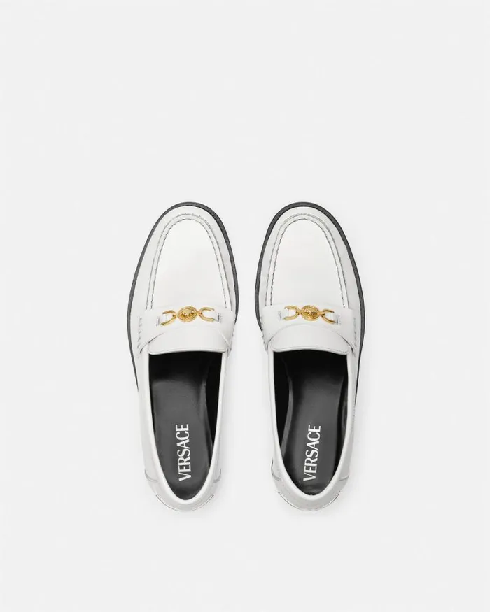 Medusa 03995 Loafers White Women Versace Loafers and Flats