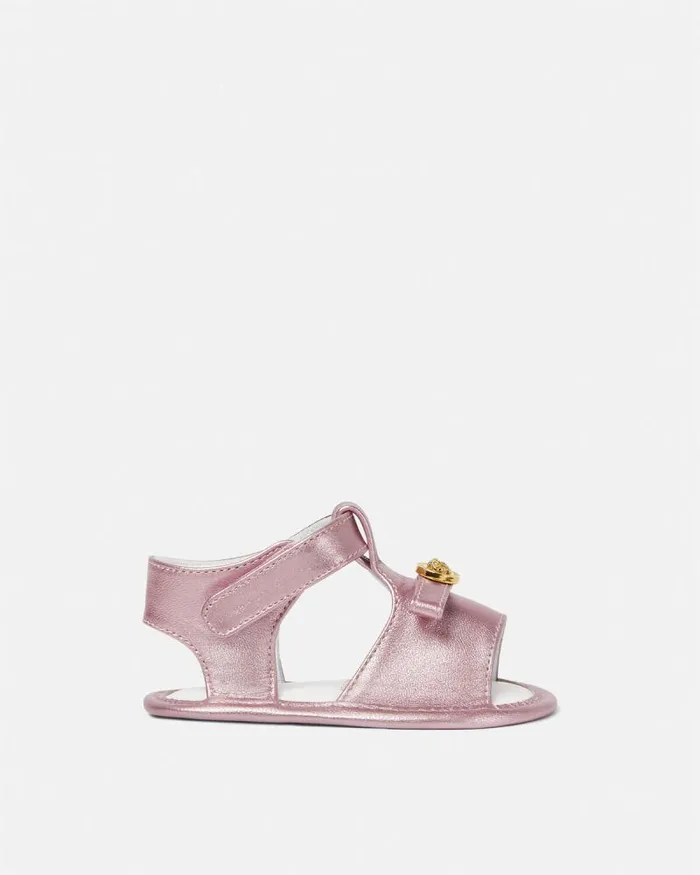 Medusa Baby Metallic Sandals Light Pink Children Versace Shoes and First Steps