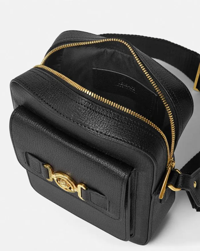 Medusa Biggie Crossbody Bag Blackgold Men Versace Crossbody and Messengers