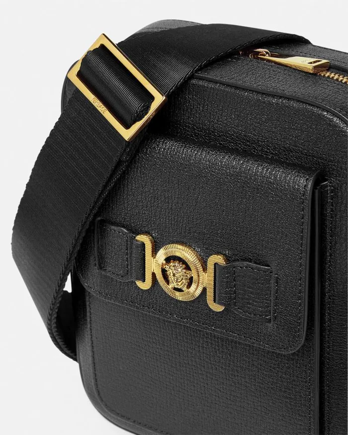 Medusa Biggie Crossbody Bag Blackgold Men Versace Crossbody and Messengers