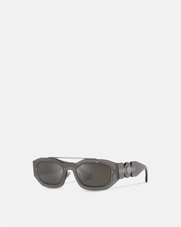 Medusa Biggie Sunglasses Gray Men Versace Sunglasses