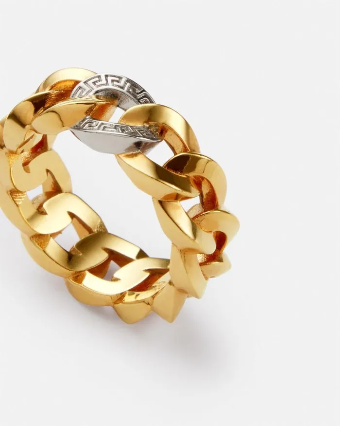Medusa Chain Ring Gold WomenMen Versace Rings