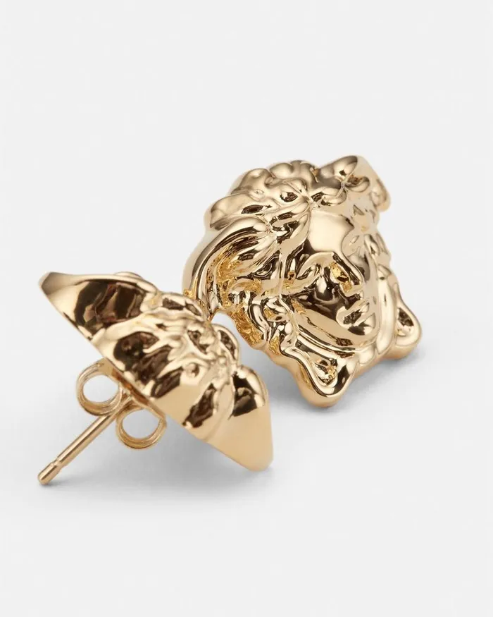 Medusa Head Earrings Gold WomenMen Versace Earrings