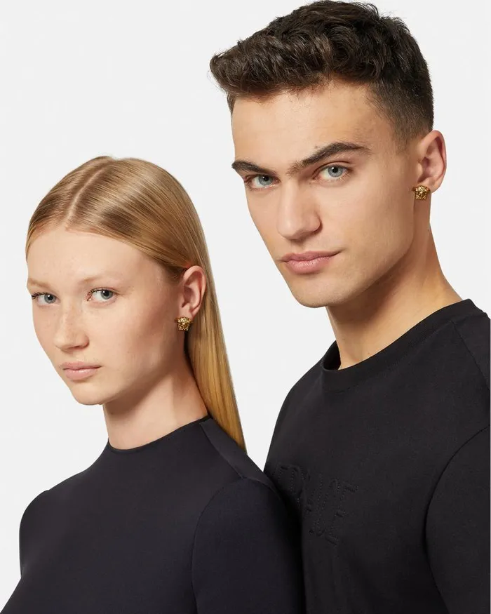 Medusa Head Earrings Gold WomenMen Versace Earrings