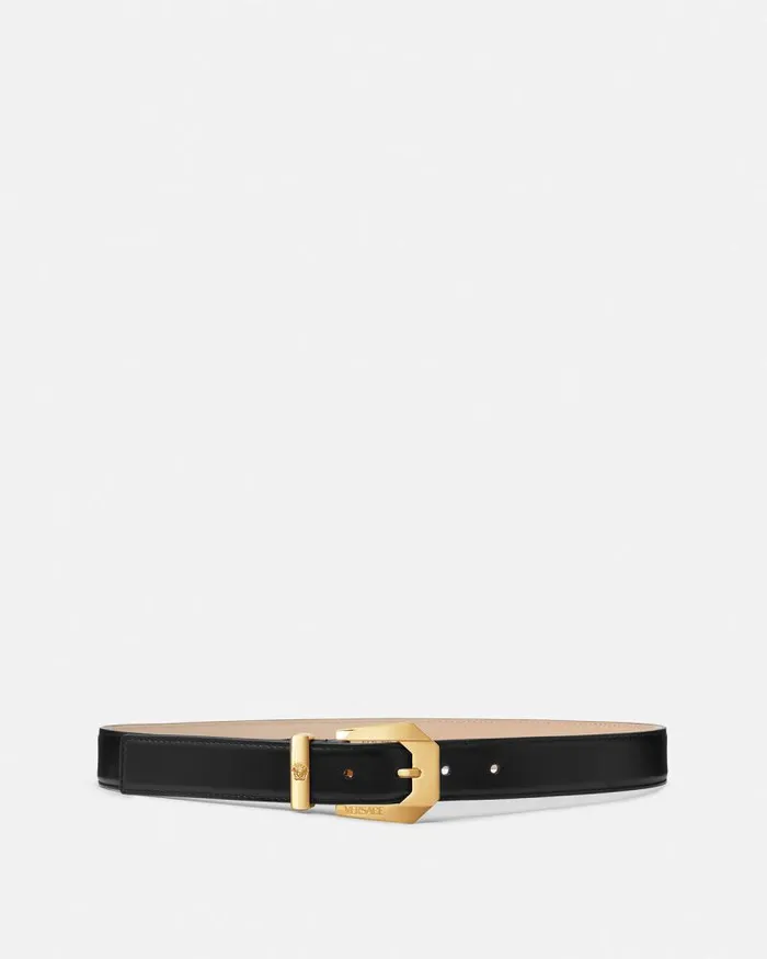 Medusa Heritage Leather Belt 3 Cm Blackgold Women Versace Belts