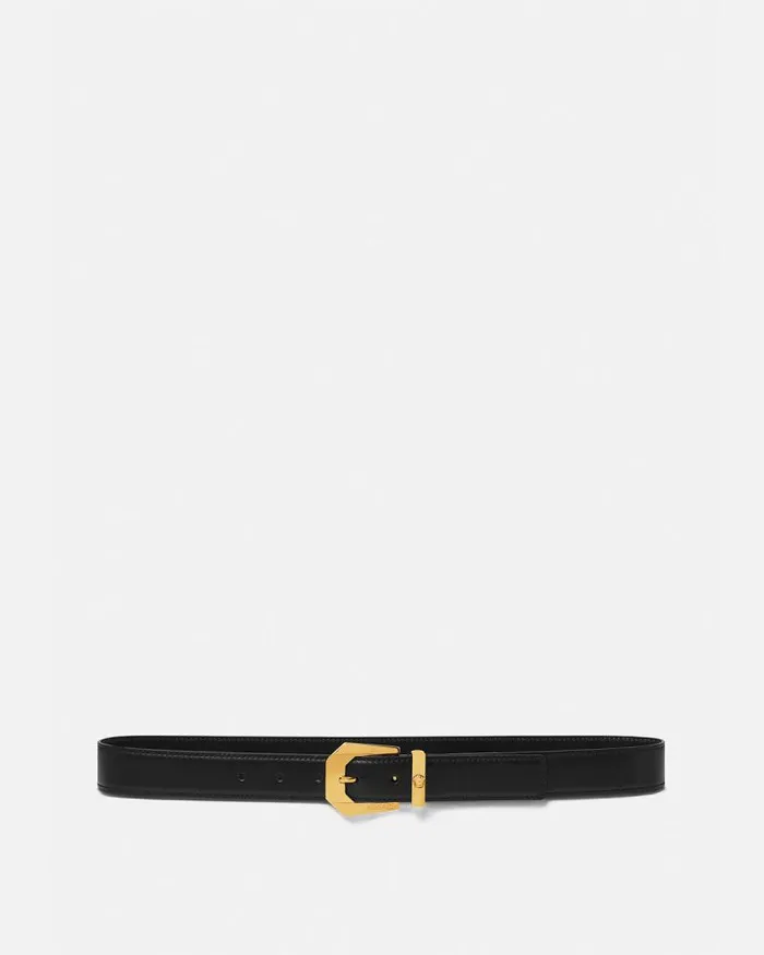 Medusa Leather Belt 3 Cm Blackgold Men Versace Belts