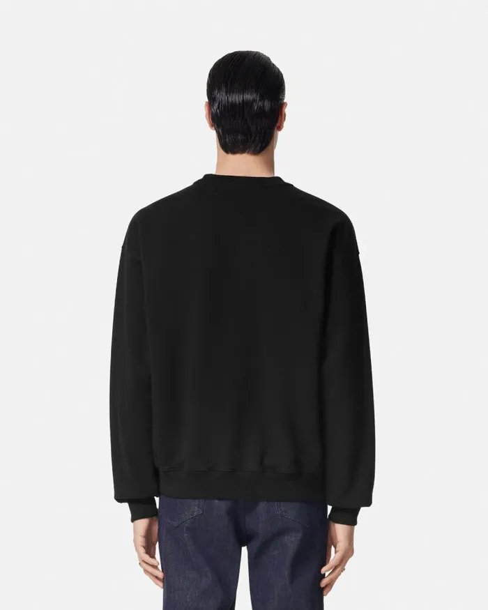 Medusa Medallion Sweatshirt Blackprint Men Versace Sweatshirts