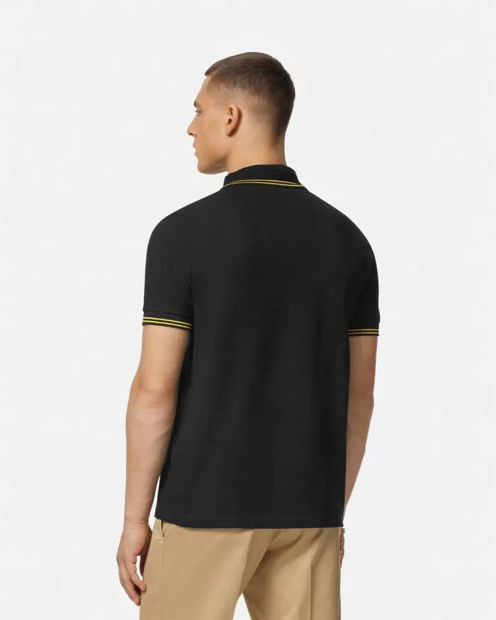 Medusa Polo Shirt Black Men Versace TShirts and Polos
