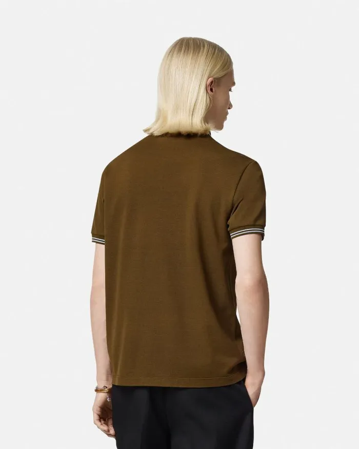 Medusa Polo Shirt Green Men Versace TShirts and Polos