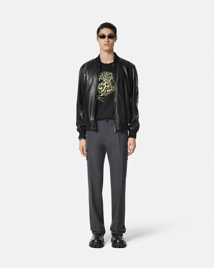 Medusa Punk TShirt Blackprint Men Versace TShirts and Polos