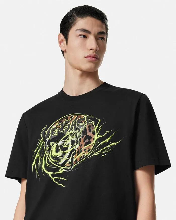 Medusa Punk TShirt Blackprint Men Versace TShirts and Polos