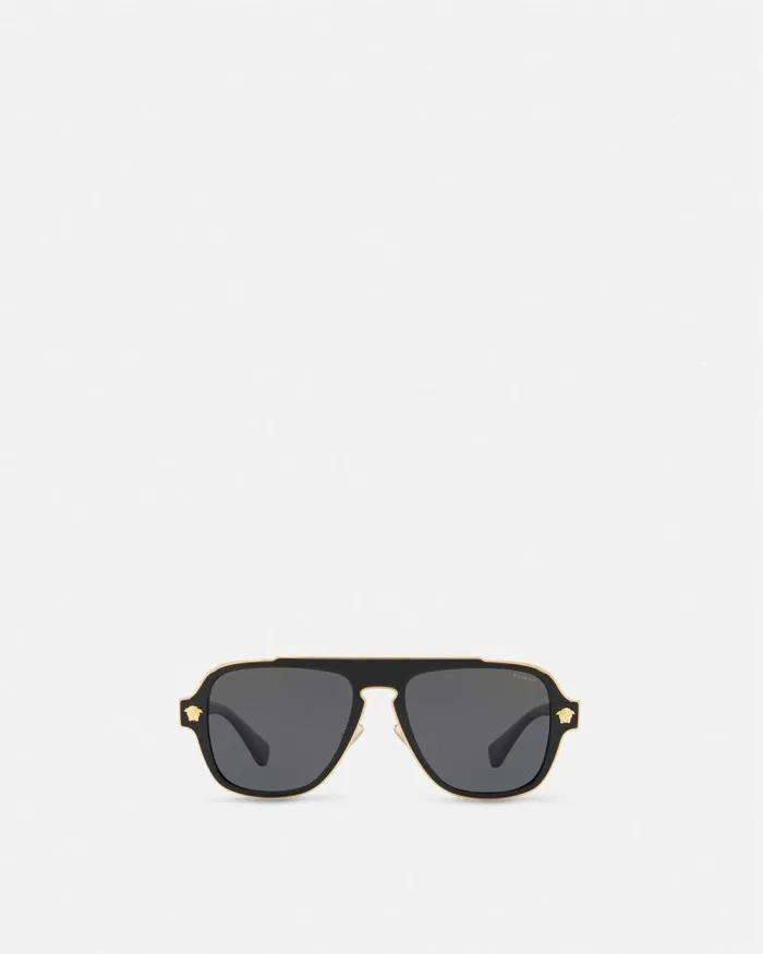 Medusa Retro Charm Sunglasses Black Men Versace Sunglasses